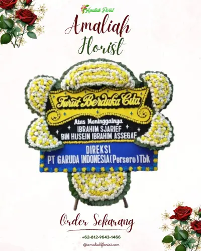 Papan Bunga Duka di Gedung Puspa Pesona Taman Anggrek